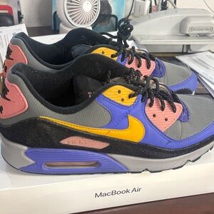 Nike Air Max 90 - Gray, Purple, Yellow & Pink